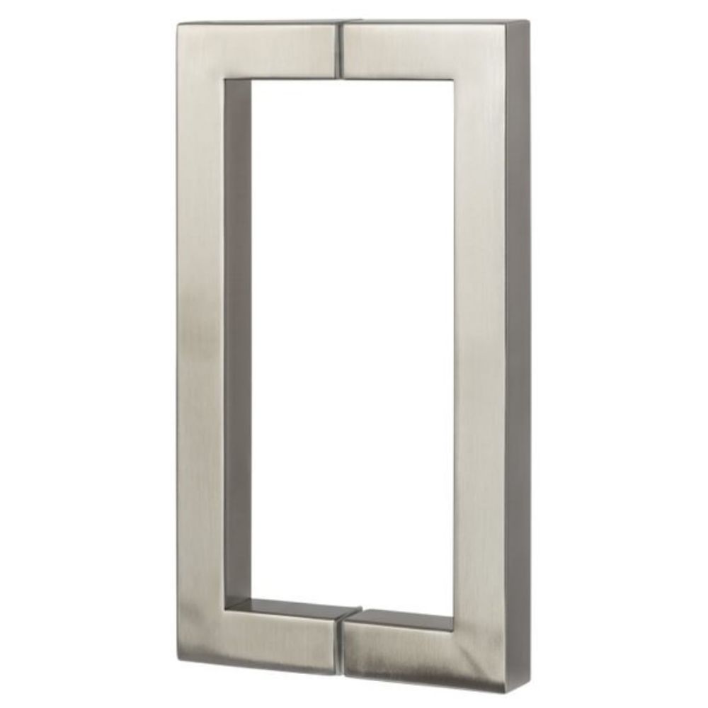 Sure-Loc Hardware SHR-SQ1 32D Square Shower Door Handle 8" 2-sided in Satin Stainless